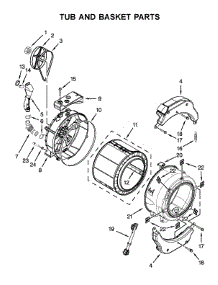 Tub And Basket Parts parts for Maytag Laundry Center MLG22PNAGW0 from AppliancePartsPros.com