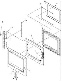 Door Assembly parts for Amana Microwave MM2000C-P1194102M from AppliancePartsPros.com