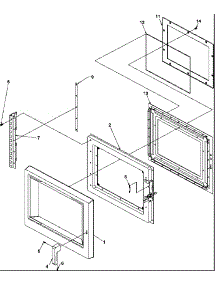 Door Assembly parts for Amana Microwave MM2000CS-P1194120M from AppliancePartsPros.com