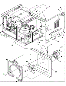 Rear Access Panel & Heater Box Assemblies parts for Amana Microwave MM2000CS-P1194120M from AppliancePartsPros.com