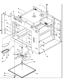 Oven Cavity & Stirrer System parts for Amana Microwave MM2230CS-P1194121M from AppliancePartsPros.com
