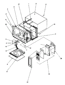 Chassis Assembly & Control Panel (Mm659e / P1177101mz) (Mm659e / P1177103mz) (Mm659w / P1177102mz) (Mm659w / P1177104mz) parts for Amana Wall Oven/Microwave Combo MM659E-P1177103MZ from AppliancePartsPros.com