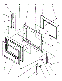 Microwave Door Assembly (Mm659e / P1177101mz) (Mm659e / P1177103mz) (Mm659w / P1177102mz) (Mm659w / P1177104mz) parts for Amana Wall Oven/Microwave Combo MM659W-P1177102MZ from AppliancePartsPros.com