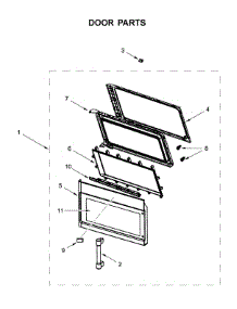 Door Parts parts for Maytag Microwave/Hood Combo MMV4206FW6 from AppliancePartsPros.com