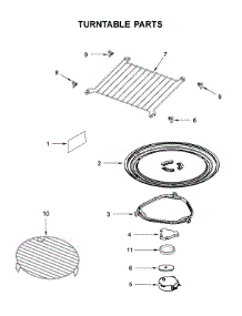 Turntable Parts parts for Maytag Microwave/Hood Combo MMV6190FW3 from AppliancePartsPros.com