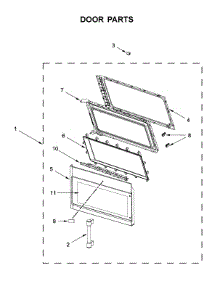 Door Parts parts for Maytag Microwave/Hood Combo MMV6190FZ3 from AppliancePartsPros.com