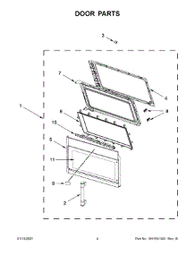 Door Parts parts for Maytag Microwave/Hood Combo MMV6190FZ4 from AppliancePartsPros.com