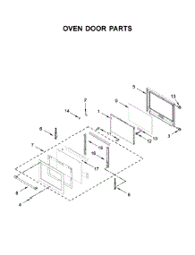 Oven Door Parts parts for Maytag Wall Oven/Microwave Combo MMW9730FZ06 from AppliancePartsPros.com