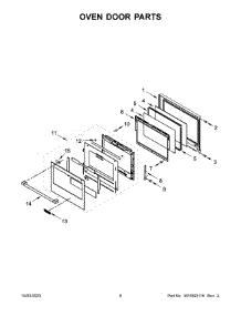 Oven Door Parts parts for Maytag Wall Oven/Microwave Combo MOEC6030LZ01 from AppliancePartsPros.com
