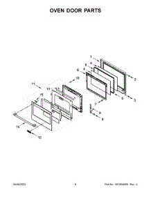 Oven Door Parts parts for Maytag Electric Wall Oven MOES6027LZ00 from AppliancePartsPros.com