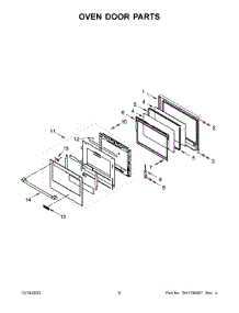 Oven Door Parts parts for Maytag Electric Wall Oven MOES6030LZ01 from AppliancePartsPros.com