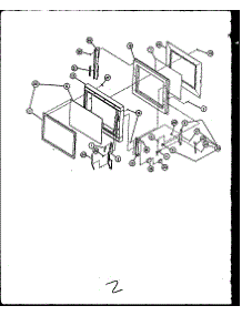 Door Parts parts for Caloric Countertop Microwave MPS225-10/P1104402M from AppliancePartsPros.com