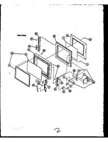 Door Parts parts for Caloric Countertop Microwave MPS229-10/P1110303M from AppliancePartsPros.com