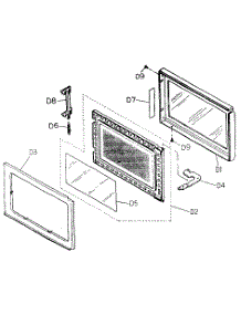 Door parts for Panasonic Countertop Microwave MQS1106H from AppliancePartsPros.com
