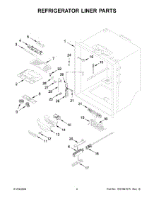 Refrigerator Liner Parts parts for Maytag Bottom-Mount Refrigerator MRFF5036PZ01 from AppliancePartsPros.com