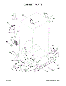 Cabinet Parts parts for Maytag Side-By-Side Refrigerator MRSF4036PB00 from AppliancePartsPros.com