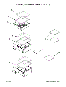 Refrigerator Shelf Parts parts for Maytag Side-By-Side Refrigerator MRSF4036PW00 from AppliancePartsPros.com