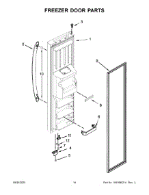 Freezer Door Parts parts for Maytag Side-By-Side Refrigerator MRSF4036PW00 from AppliancePartsPros.com