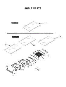 Shelf Parts parts for Maytag Top-Mount Refrigerator MRT118FFFE04 from AppliancePartsPros.com