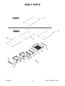 Shelf Parts parts for Maytag Top-Mount Refrigerator MRT118FFFE05 from AppliancePartsPros.com
