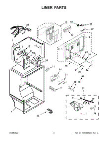Liner Parts parts for Maytag Top-Mount Refrigerator MRT118FFFE06 from AppliancePartsPros.com