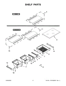 Shelf Parts parts for Maytag Top-Mount Refrigerator MRT118FFFE06 from AppliancePartsPros.com