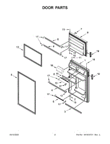 Door Parts parts for Maytag Top-Mount Refrigerator MRT118FFFE08 from AppliancePartsPros.com