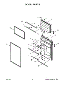 Door Parts parts for Maytag Top-Mount Refrigerator MRT118FFFE09 from AppliancePartsPros.com