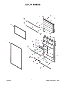 Door Parts parts for Maytag Top-Mount Refrigerator MRT118FFFH06 from AppliancePartsPros.com