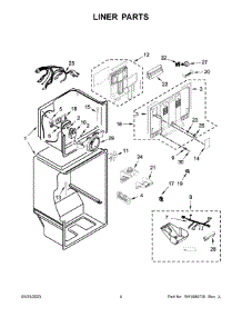 Liner Parts parts for Maytag Top-Mount Refrigerator MRT118FFFH09 from AppliancePartsPros.com