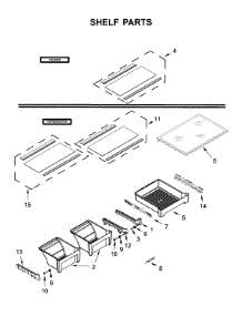 Shelf Parts parts for Maytag Top-Mount Refrigerator MRT118FFFZ05 from AppliancePartsPros.com
