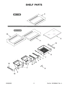 Shelf Parts parts for Maytag Top-Mount Refrigerator MRT118FFFZ07 from AppliancePartsPros.com