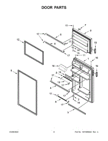 Door Parts parts for Maytag Top-Mount Refrigerator MRT118FFFZ07 from AppliancePartsPros.com