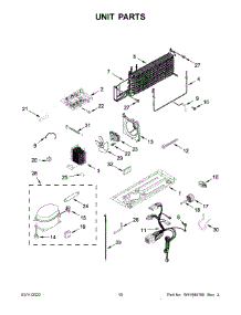 Unit Parts parts for Maytag Top-Mount Refrigerator MRT118FFFZ09 from AppliancePartsPros.com