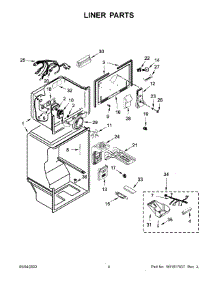 Liner Parts parts for Maytag Top-Mount Refrigerator MRT311FFFZ02 from AppliancePartsPros.com