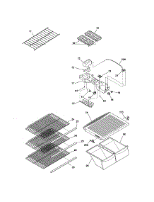 Shelves parts for Universal Multiflex (Frigidaire) Top-Mount Refrigerator MRTC18V3MWZ from AppliancePartsPros.com