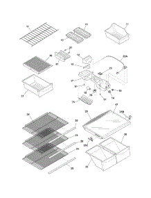 Shelves parts for Universal Multiflex (Frigidaire) Top-Mount Refrigerator MRTD23V6MM1 from AppliancePartsPros.com