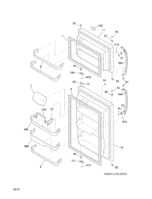 Doors parts for Universal Multiflex (Frigidaire) Top-Mount Refrigerator MRTG15V4PW3 from AppliancePartsPros.com