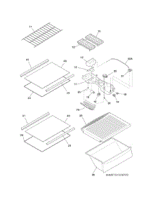 Shelves parts for Universal Multiflex (Frigidaire) Top-Mount Refrigerator MRTG15V4PW3 from AppliancePartsPros.com