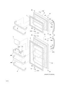 Doors parts for Universal Multiflex (Frigidaire) Top-Mount Refrigerator MRTG18V5PW1 from AppliancePartsPros.com