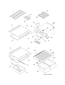 Shelves parts for Universal Multiflex (Frigidaire) Top-Mount Refrigerator MRTG18V5PW1 from AppliancePartsPros.com