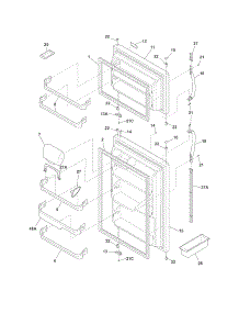 Doors parts for Universal Multiflex (Frigidaire) Top-Mount Refrigerator MRTN23V6MW4 from AppliancePartsPros.com