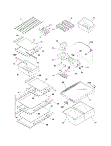 Shelves parts for Universal Multiflex (Frigidaire) Top-Mount Refrigerator MRTN23V6MW4 from AppliancePartsPros.com