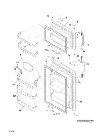 Doors parts for Universal Multiflex (Frigidaire) Top-Mount Refrigerator MRTW20V5PW3 from AppliancePartsPros.com