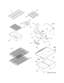 Shelves parts for Universal Multiflex (Frigidaire) Top-Mount Refrigerator MRTW23V5PP1 from AppliancePartsPros.com