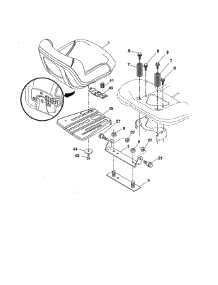 Seat parts for Murray Front-Engine Lawn Tractor MS18542-96044000800 from AppliancePartsPros.com