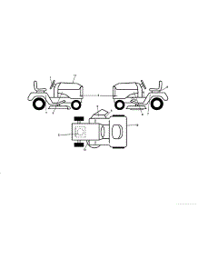 Decals parts for Murray Front-Engine Lawn Tractor MS18542-96044000800 from AppliancePartsPros.com