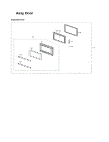Door Assy parts for Samsung Countertop Microwave MS19M8000AS/AA-00 from AppliancePartsPros.com