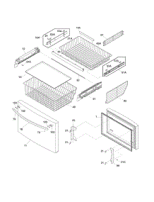 Freezer Drawer, Baskets parts for Universal Multiflex (Frigidaire) Bottom-Mount Refrigerator MSBH30V7LS4 from AppliancePartsPros.com