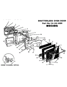 Shutterless Oven Door parts for Thermador Electric Range MSC124 from AppliancePartsPros.com